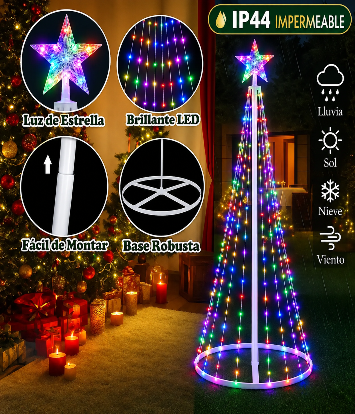 🎄🔥¡¡¡PREVENTA!!! ÁRBOL DE NAVIDAD LED PLEGABLE  + PROMOCION X TIEMPO ⏰LIMITADO ESTRELLA GRATIS! ⭐🎁