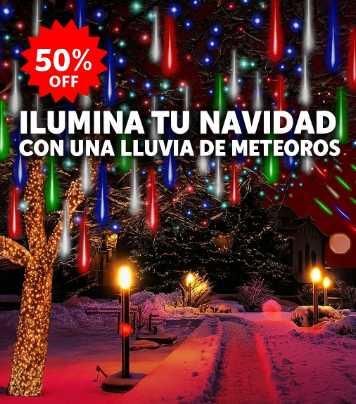 🪄 Luces LED Lluvia de Meteoros x8 Tubos – Decoración Festiva y Navideña 🔥PROMOCION 50% DE DESCUENTO🔥
