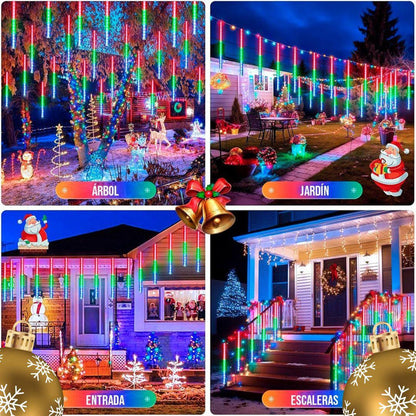🪄 Luces LED Lluvia de Meteoros x8 Tubos – Decoración Festiva y Navideña 🔥PROMOCION 50% DE DESCUENTO🔥