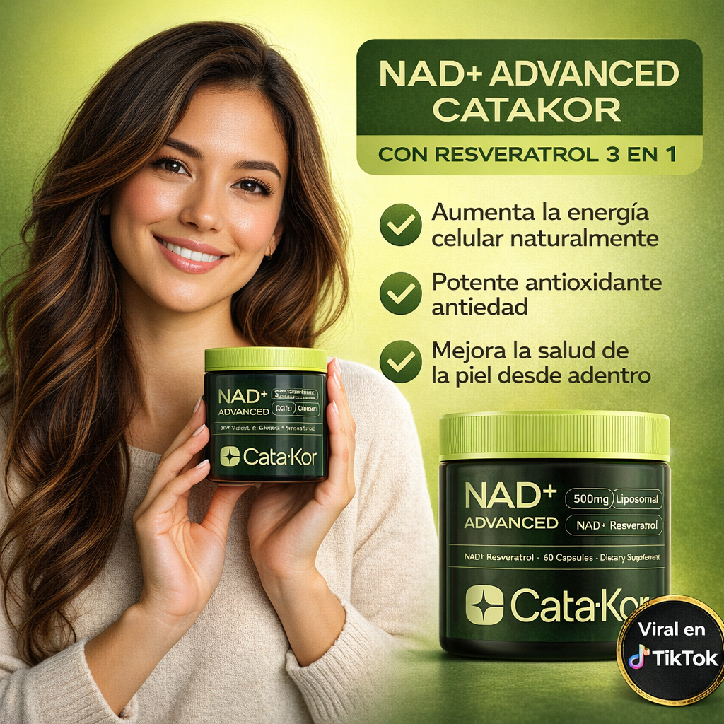 NAD+ Advanced Catakor con Resveratrol – Energía Celular y Bienestar Integral en Cápsulas Premium 🔥PROMOCION 50% DE DESCUENTO🔥
