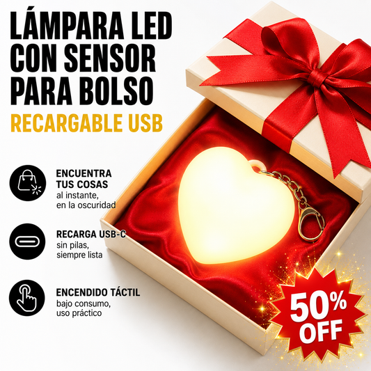 💡🩷LÁMPARA LED AUTOMÁTICA CON SENSOR PARA BOLSO RECARGABLE USB  – 🔥PROMOCION 50% DE DESCUENTO🔥