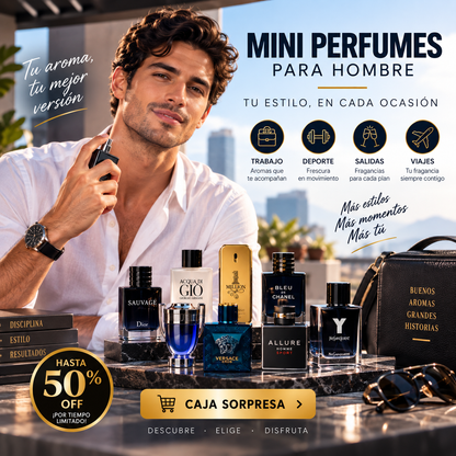 Caja Sorpresa Perfumes Caballero Premium Coleccionables | Fragancias Exclusivas 🛡️🔥PROMOCION 50% DESCUENTO COLECCION🛡️🔥
