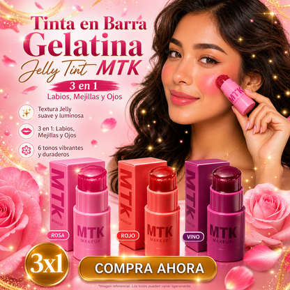 🍬  Tinta PREMIUM MTK Gelatina TODODIA 3 en 1 – Labios, Mejillas y Ojos 💥 LLEVA 3 PAGA 1 – ¡APROVECHA AHORA! 💥 🎁 ¡LA PROMO QUE TODAS ESPERABAN!